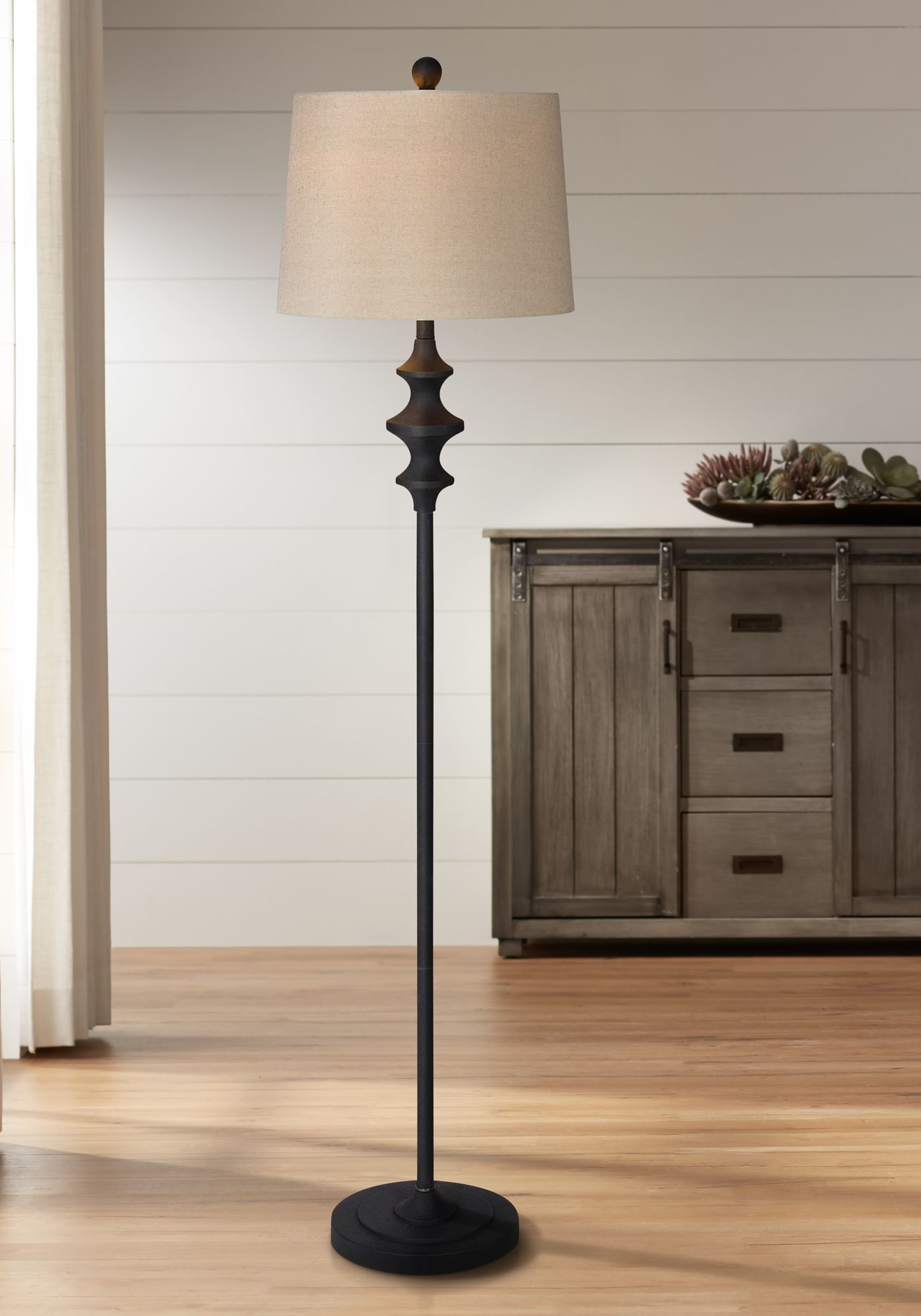 Rustic black clearance floor lamp