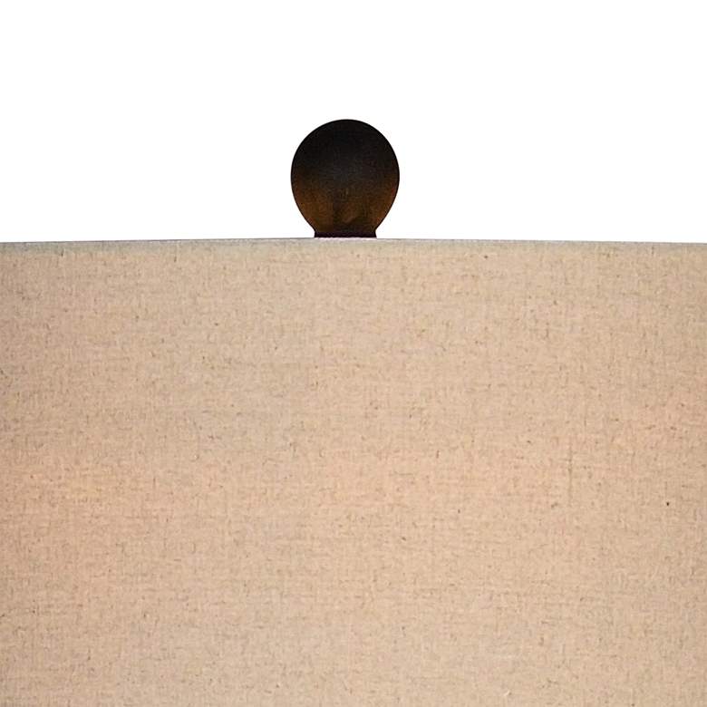 Image 3 Forty West Thaddeus 61" Rustic Black Metal Floor Lamp more views