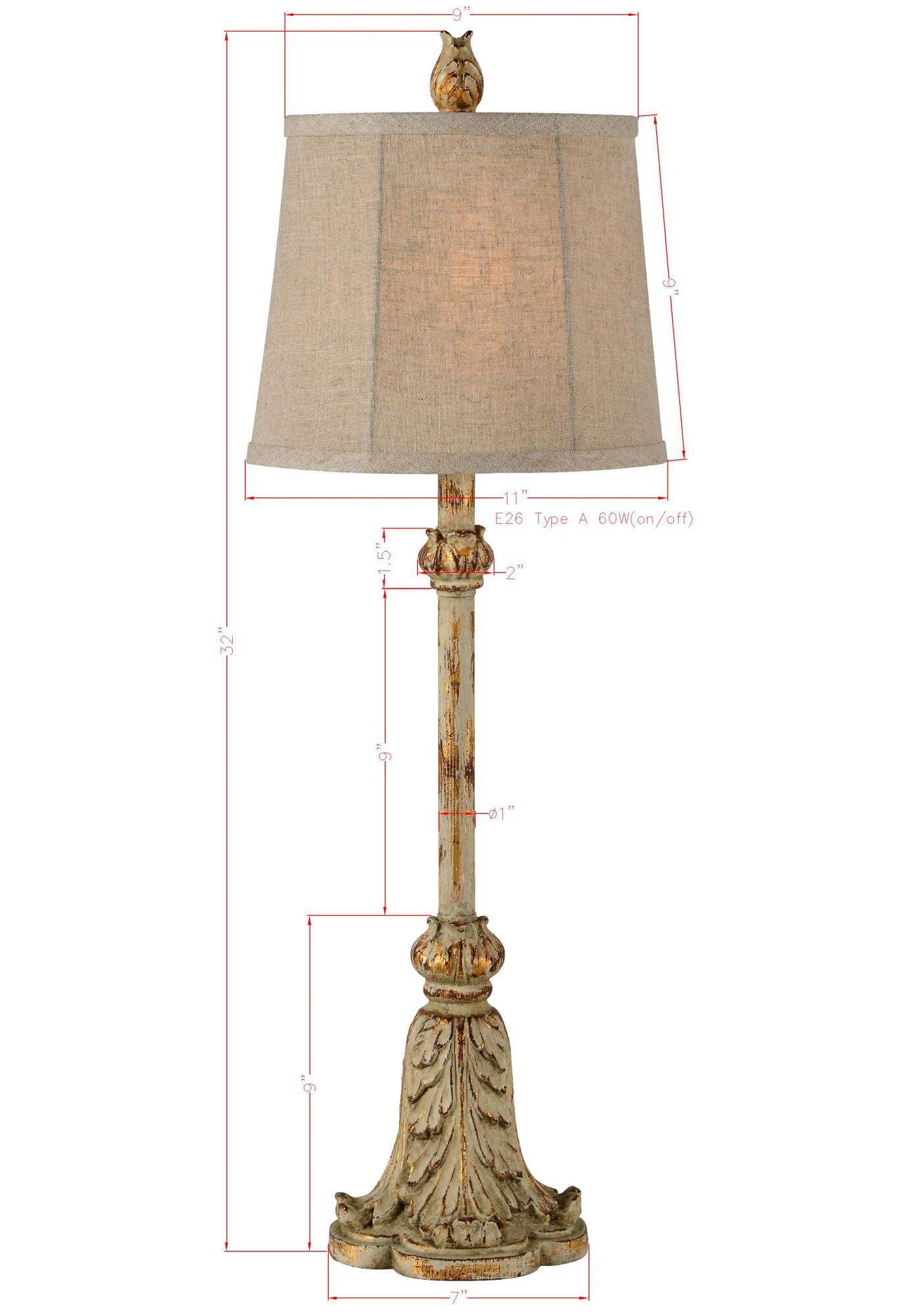 Image 5 Forty West Tiffany 32" High Cream Gold Buffet Table Lamps Set of 2 more views