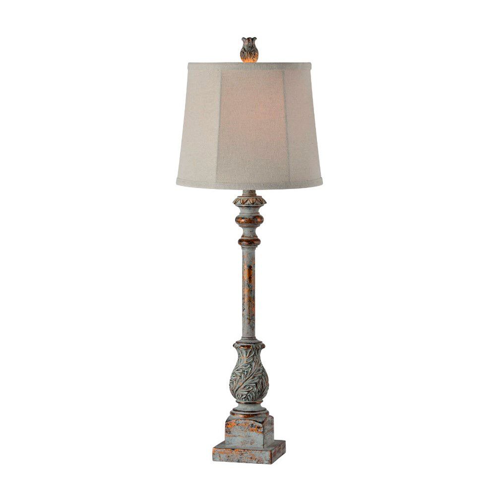 Image 5 Forty West Tilly 32" High Blue And Gold Buffet Table Lamps Set of 2 more views