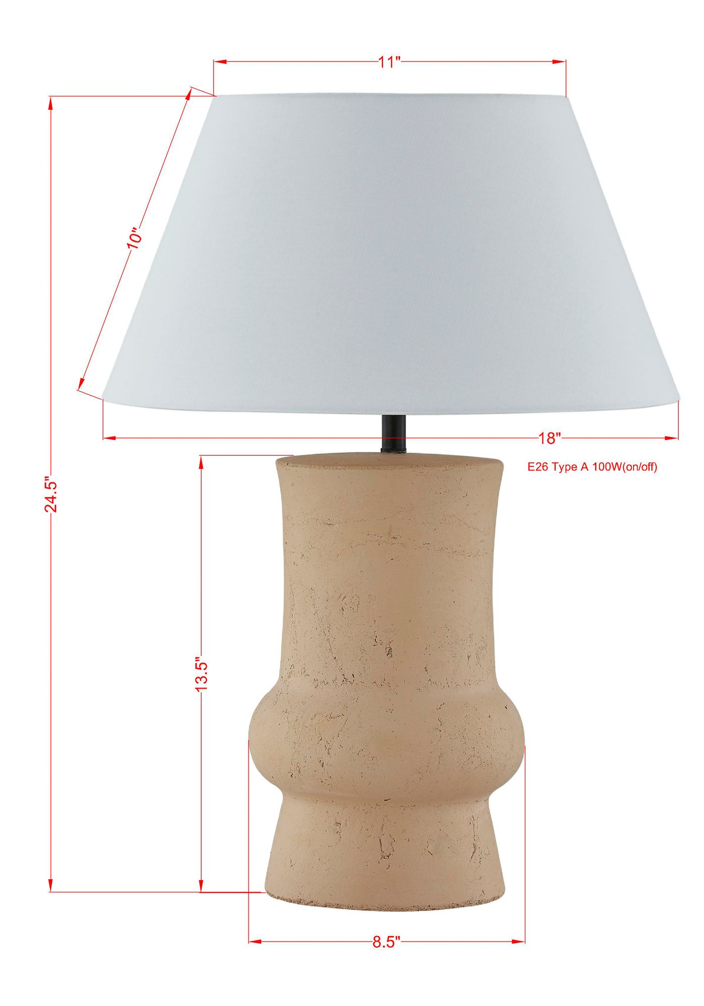 Image 3 Forty West Timber 24.5" Ceramic Table Lamp more views