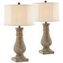 Forty West Todd Washed Walnut Table Lamps Set of 2