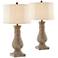 Forty West Todd Washed Walnut Table Lamps Set of 2