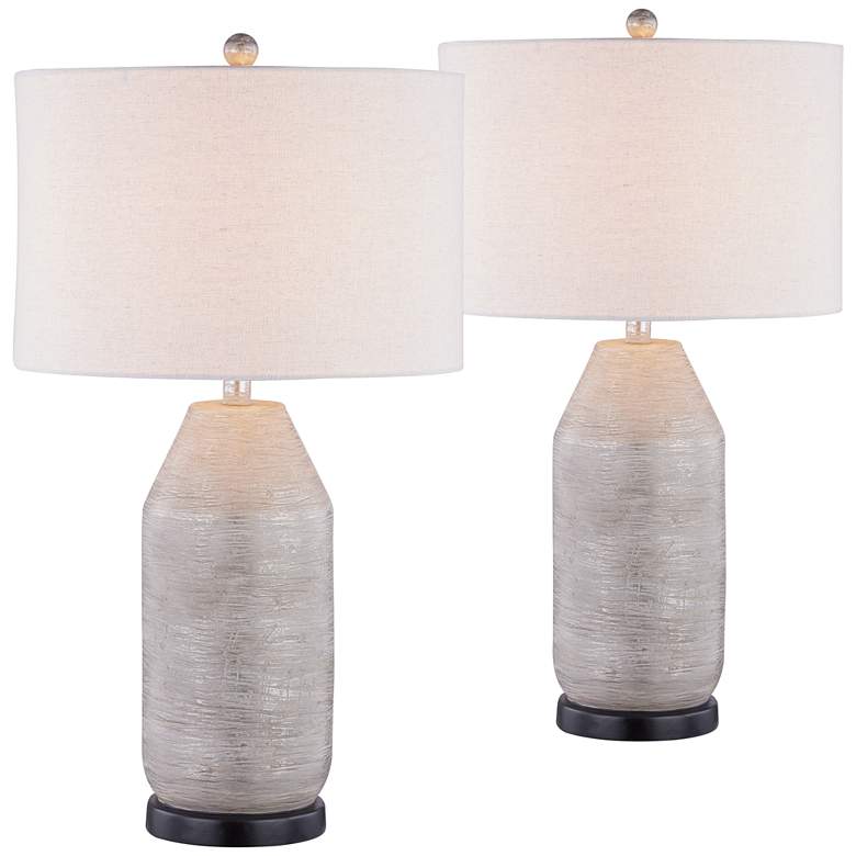 Image 1 Forty West Treadway Silver Table Lamps Set of 2