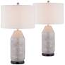 Forty West Treadway Silver Table Lamps Set of 2