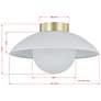 3_Forty West Troy 14.5x8" Metal and Glass Flush Mount Fixture more views