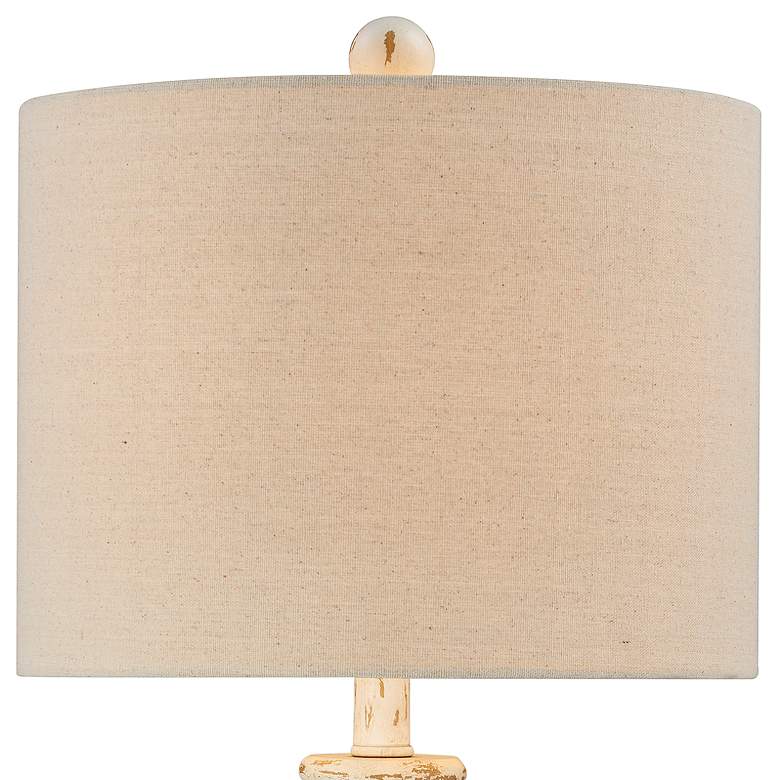 Image 3 Forty West Twyla Distressed White Table Lamps Set of 2 more views