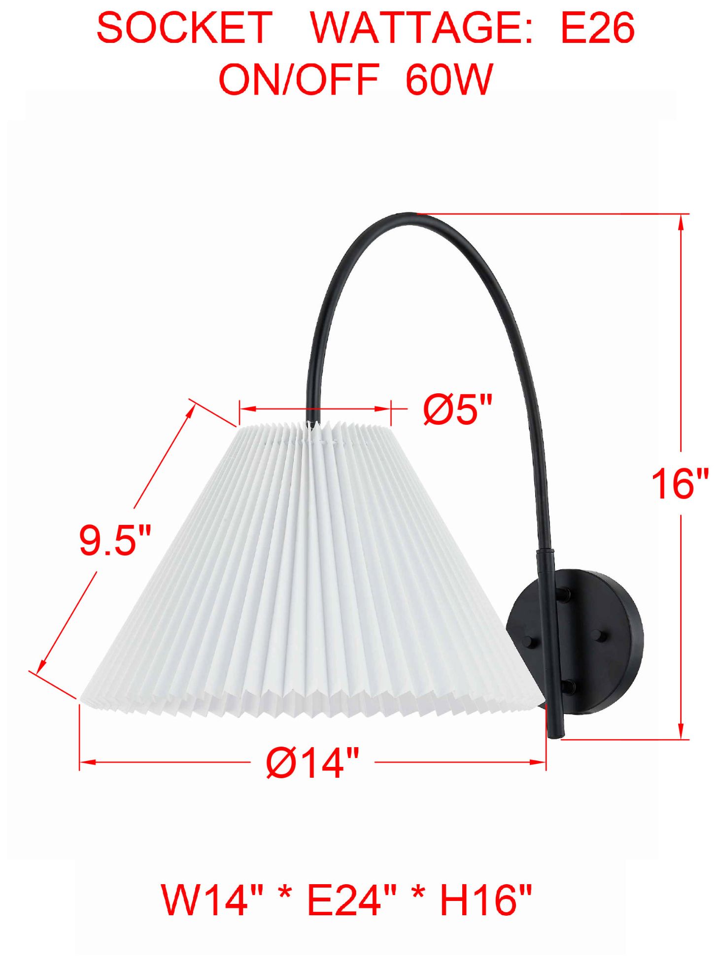 Image 4 Forty West Tyson 14x16" Metal Plug-in Sconce more views