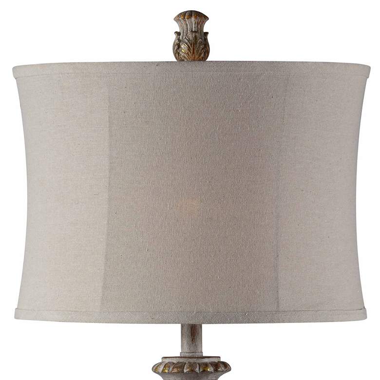 Image 2 Forty West Victoria 40" Distressed Gray Buffet Table Lamps Set of 2 more views