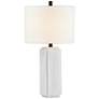 Forty West Watson White Ceramic Column Table Lamp