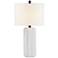 Forty West Watson White Ceramic Column Table Lamp