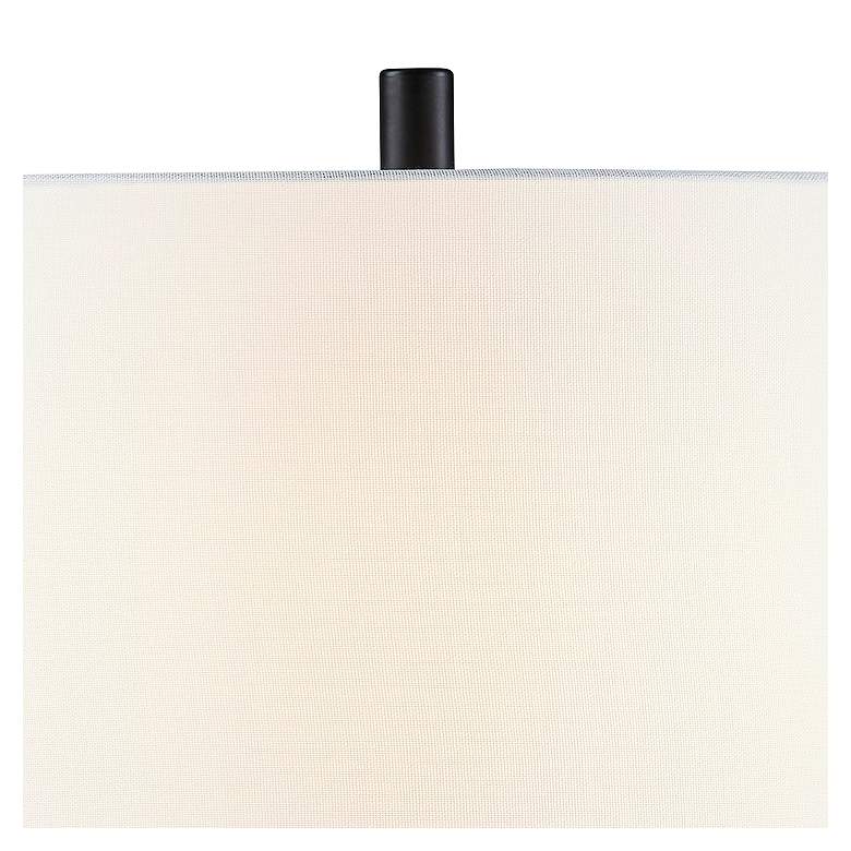 Image 3 Forty West Watson White Ceramic Column Table Lamp more views