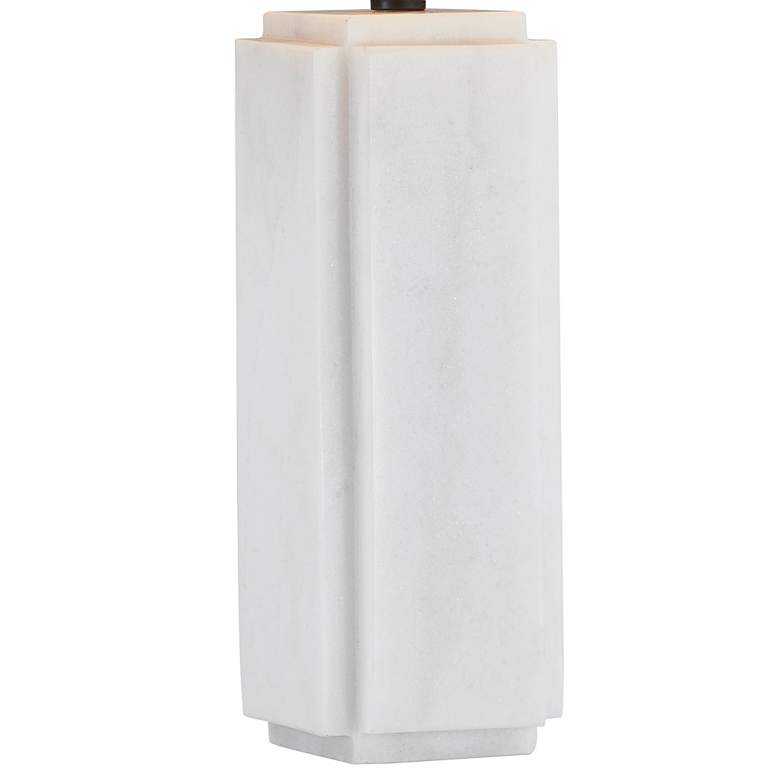 Image 4 Forty West Watson White Ceramic Column Table Lamp more views