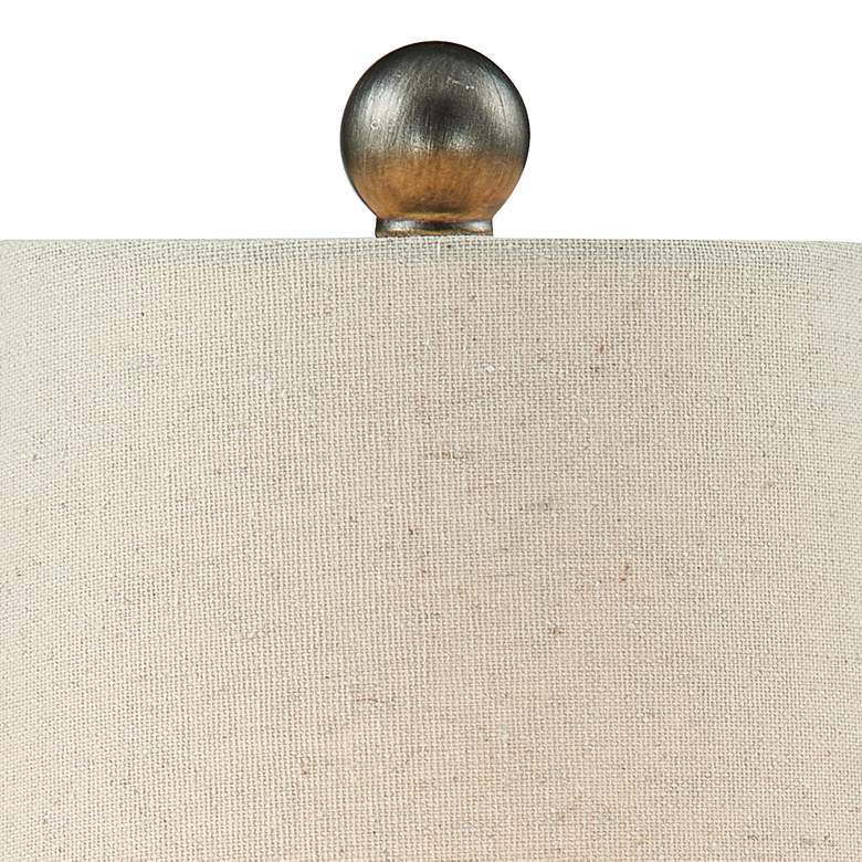 Image 2 Forty West Wilkes 22" Natural Wood-Look Accent Table Lamps Set of 2 more views