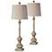 Forty West Wilma Cottage White Buffet Table Lamps Set of 2