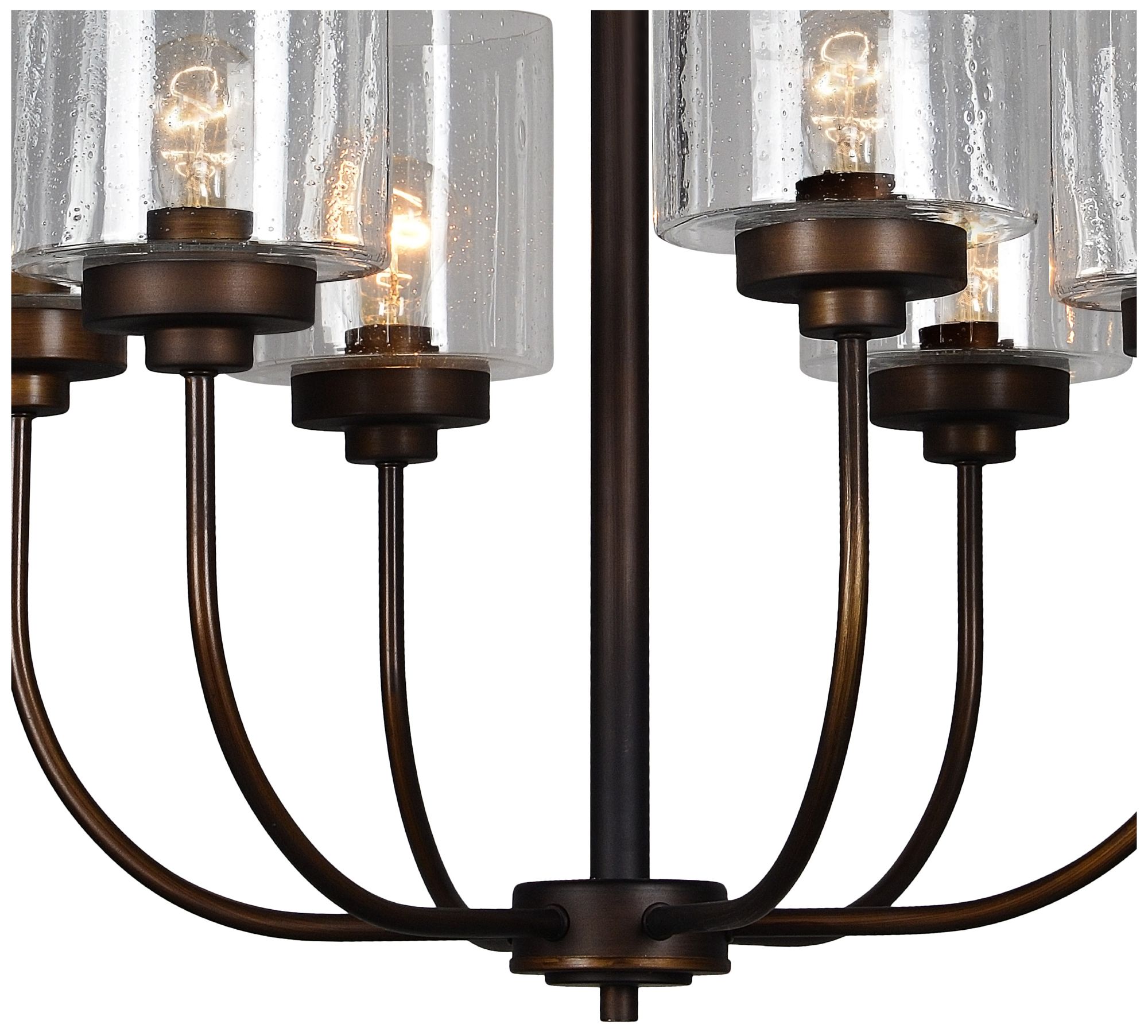 Thumbnail2 of Forty West Windemere 26.5x27.5" Iron and Glass Chandelier more views