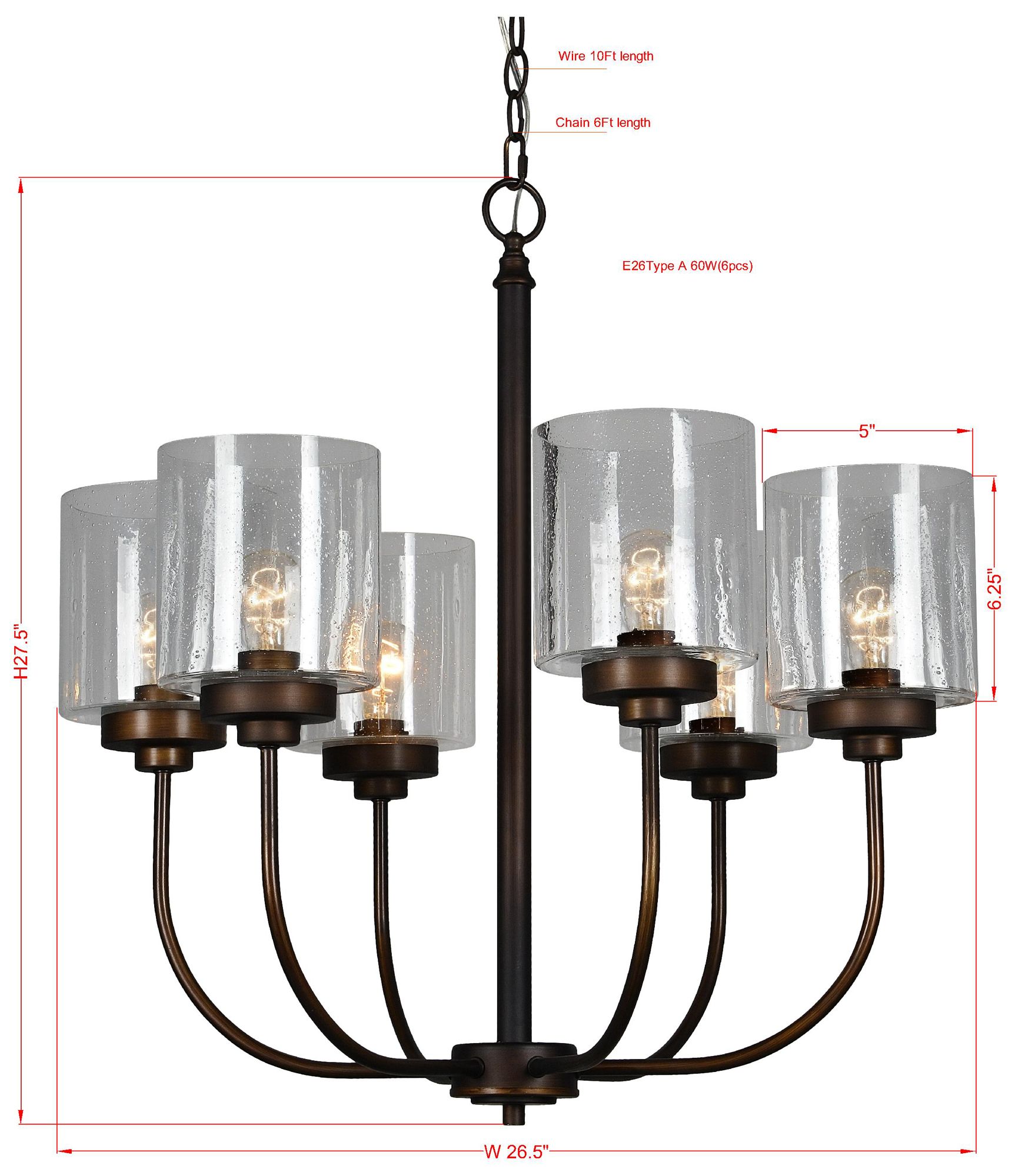 Thumbnail4 of Forty West Windemere 26.5x27.5" Iron and Glass Chandelier more views