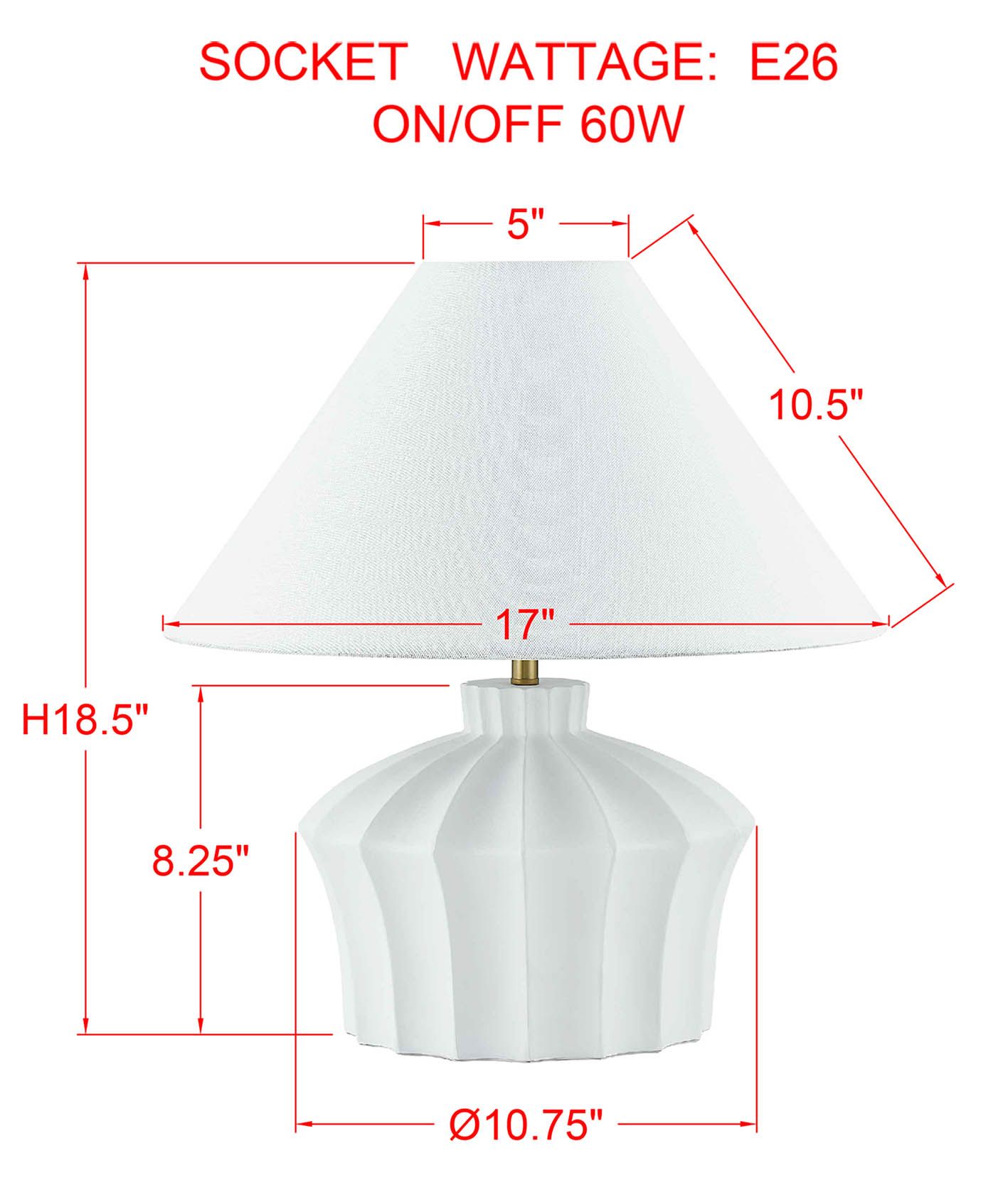 Image 3 Forty West Winter 18.5" Fluted Table Lamp Set of 2 more views