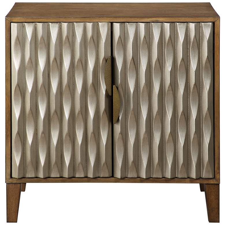 Image 6 Fossil 32 inch Wide Brown and Metallic 2-Door Cabinet more views