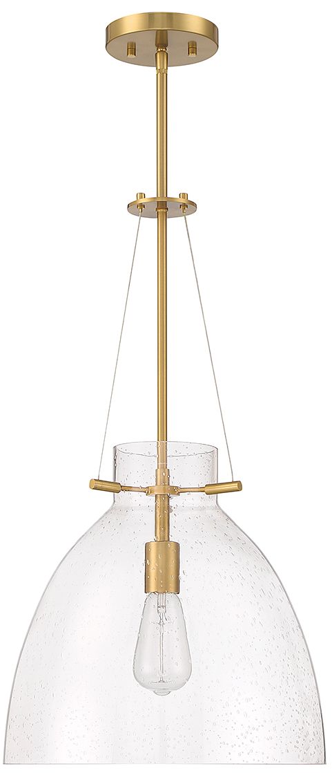 Image 2 Foster 1-Light Pendant in Warm Brass more views