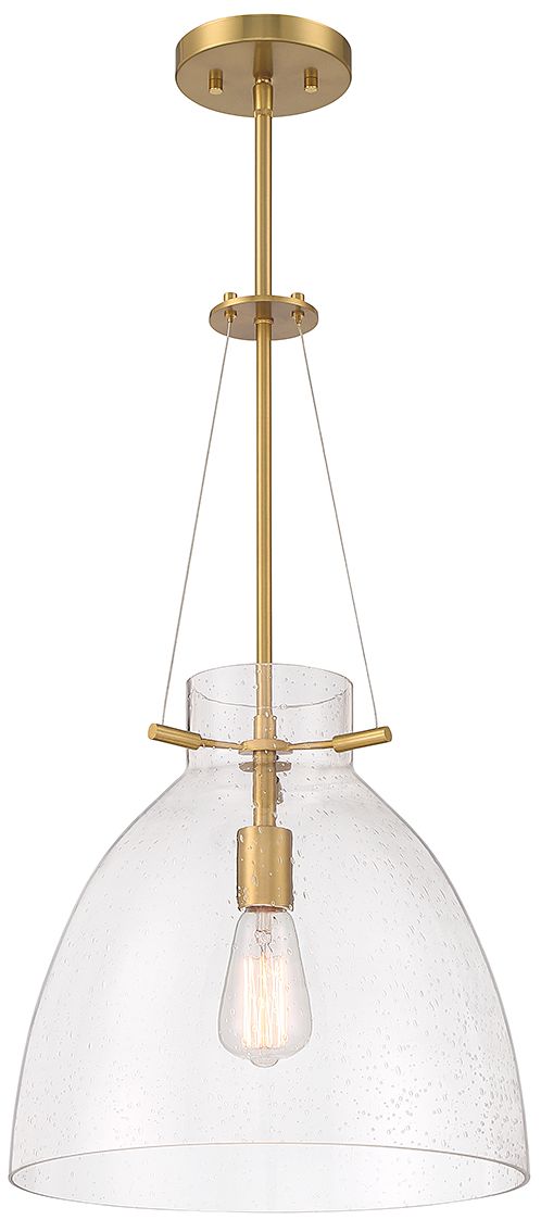 Image 3 Foster 1-Light Pendant in Warm Brass more views
