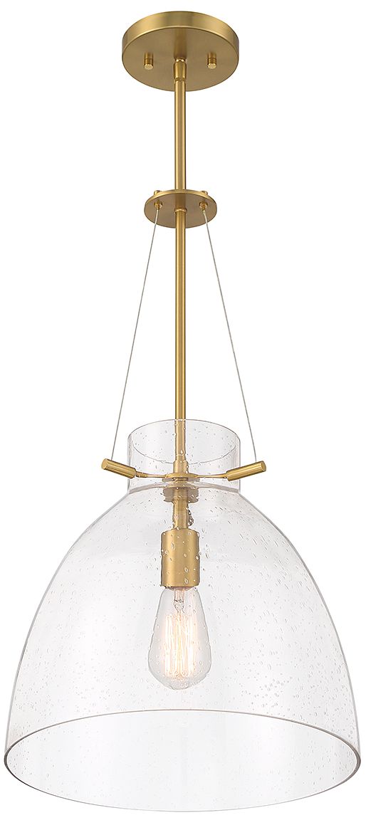 Image 4 Foster 1-Light Pendant in Warm Brass more views