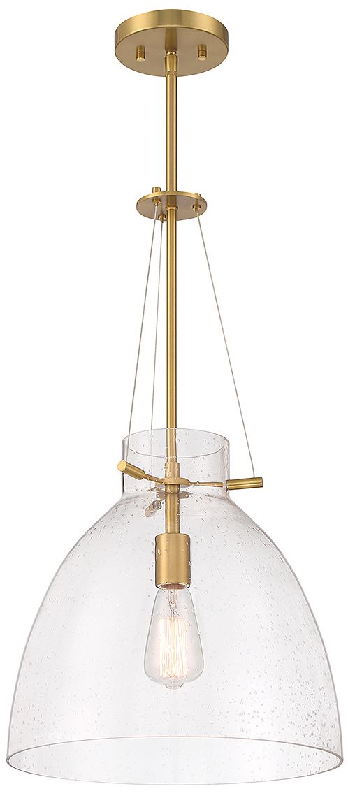 Image 5 Foster 1-Light Pendant in Warm Brass more views