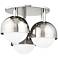 Foster 18 3/4" Wide Polished Nickel 3-Light Ceiling Light