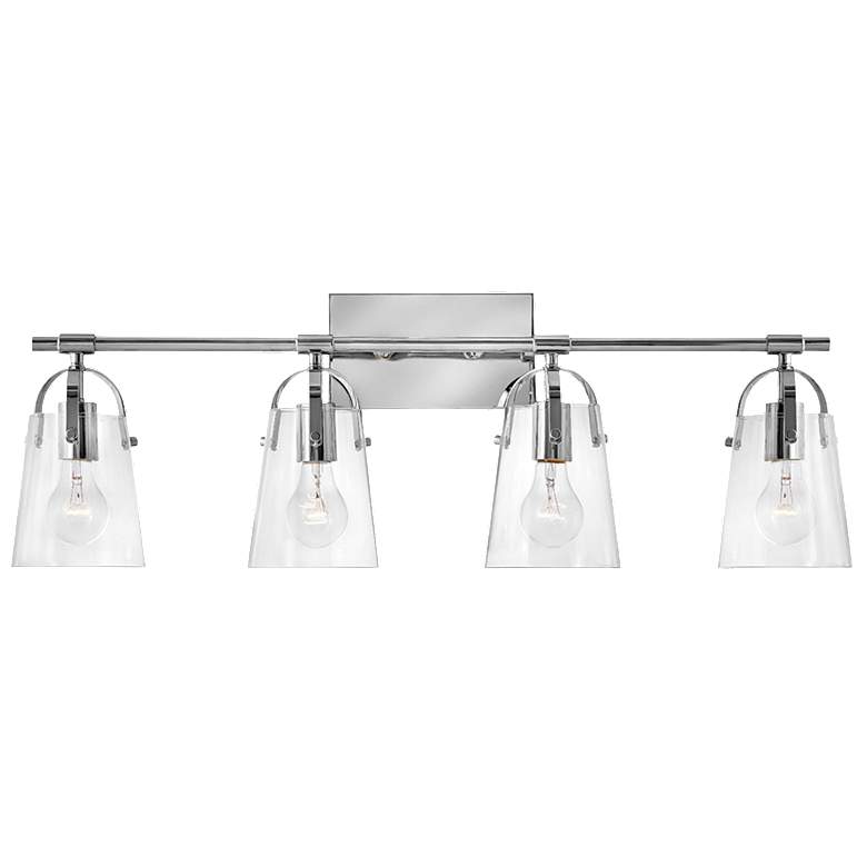 Image 1 Foster 31 3/4 inch Wide Chrome Bath Light by Hinkley Lighting