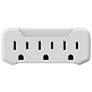 Foster 7" Wide White Triple Outlet Night Light