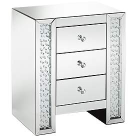 Image2 of Fostoria 22 1/4" Wide Mirrored 3-Drawer Accent Table