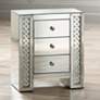 Fostoria 22 1/4" Wide Mirrored 3-Drawer Accent Table