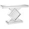 Fostoria 46 1/2" Wide Silver-Mirror Crystal Console Table
