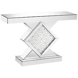 Image3 of Fostoria 46 1/2" Wide Silver-Mirror Crystal Console Table