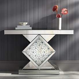 Image2 of Fostoria 46 1/2" Wide Silver-Mirror Crystal Console Table