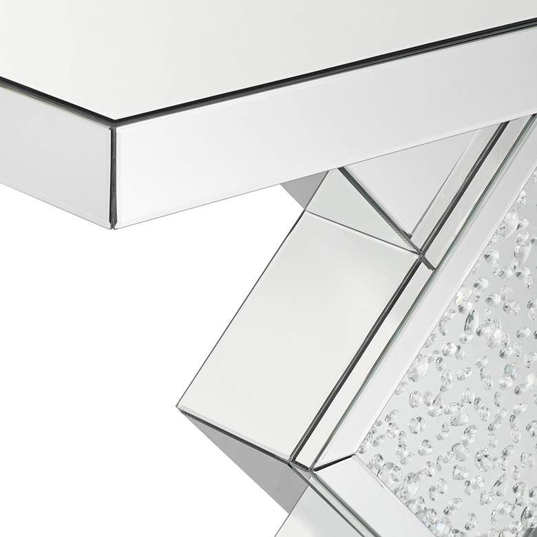 Image 4 Fostoria 46 1/2" Wide Silver-Mirror Crystal Console Table more views