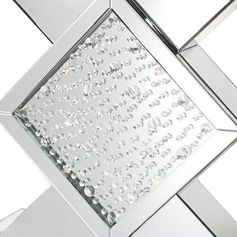 Image 5 Fostoria 46 1/2" Wide Silver-Mirror Crystal Console Table more views