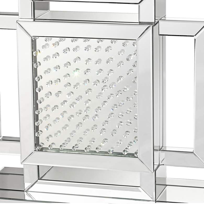 Image 6 Fostoria 47 1/4" Wide Silver-Mirror Modern Crystal Console Table more views