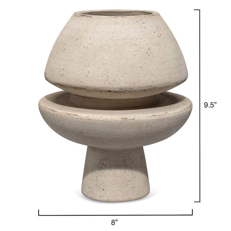 Image 3 Foundation 9 1/2" High Off-White Ceramic Decorative Vase more views