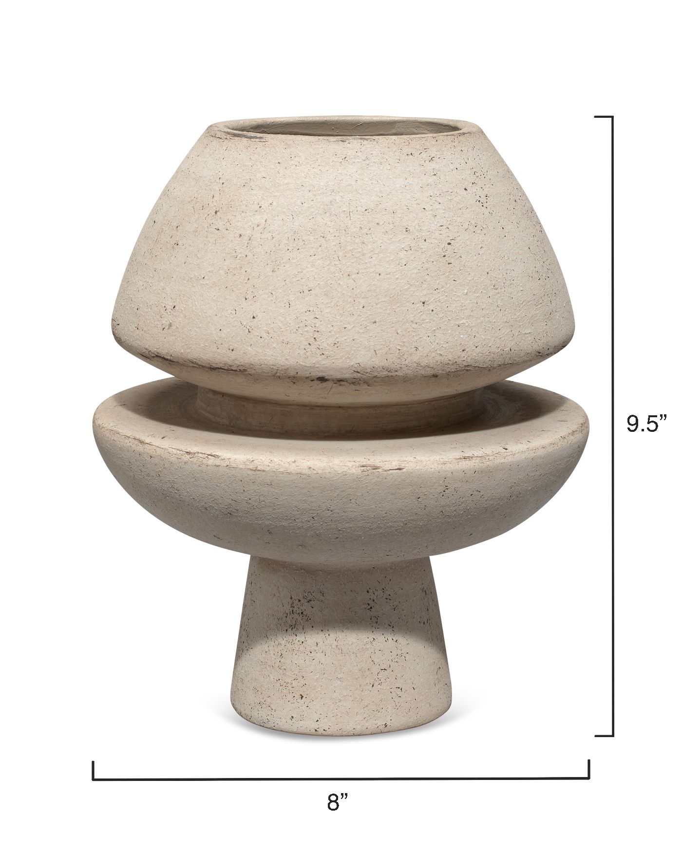 Image 4 Foundation 9 1/2" High Off-White Ceramic Decorative Vase more views