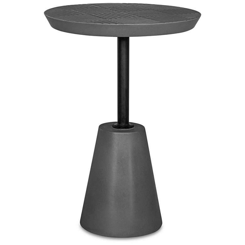 Image 1 Foundation Outdoor Accent Table Dark Grey