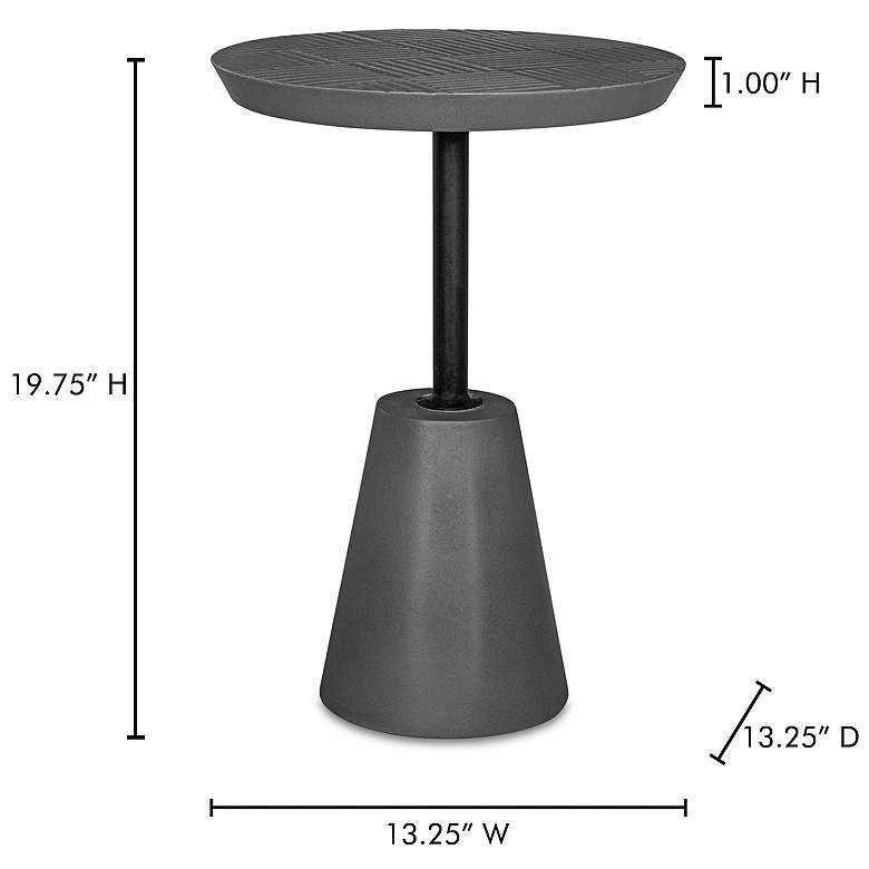 Image 5 Foundation Outdoor Accent Table Dark Grey more views
