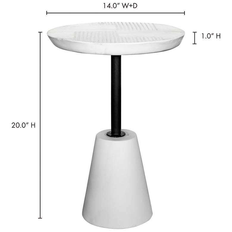 Image 6 Foundation Outdoor Accent Table White more views
