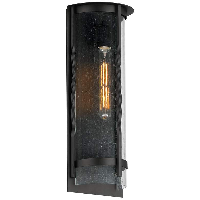 Image 1 Foundry 1-Light Outdoor Wall Sconce Black
