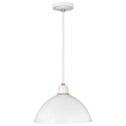 Foundry 10 1/2&quot; High Gloss White Outdoor Hanging Light