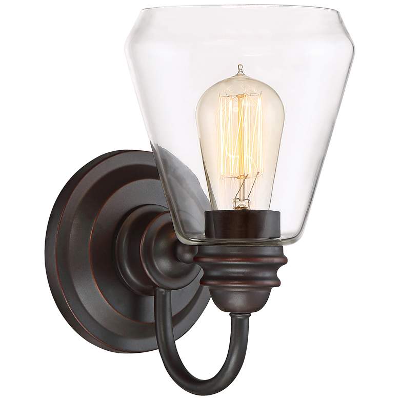 Image 1 Foundry 10" High Satin Bronze Wall Sconce