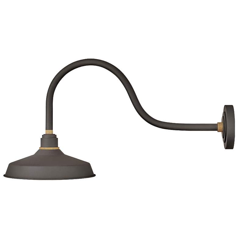Image 1 Foundry 15 1/2 inch High Museum Bronze Outdoor Wall Light