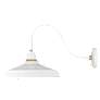 Foundry 15 1/4" High Gloss White Outdoor Wall Light