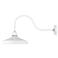 Foundry 17 1/4" High Gloss White Outdoor Wall Light