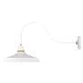 Foundry 17 1/4" High Gloss White Outdoor Wall Light